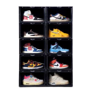 Black Box For Shoes, Black Sneaker Shoe Box, Shoe Plastic Box For Storage
